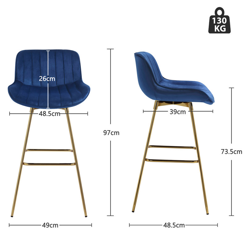 Neuhaus 73.5Cm Swivel Bar Stool, Blue
