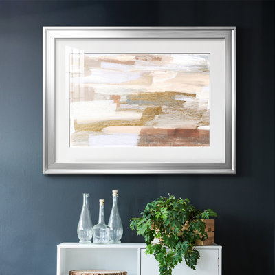 Quartz doré II - encadré avec cadre biseauté et verre