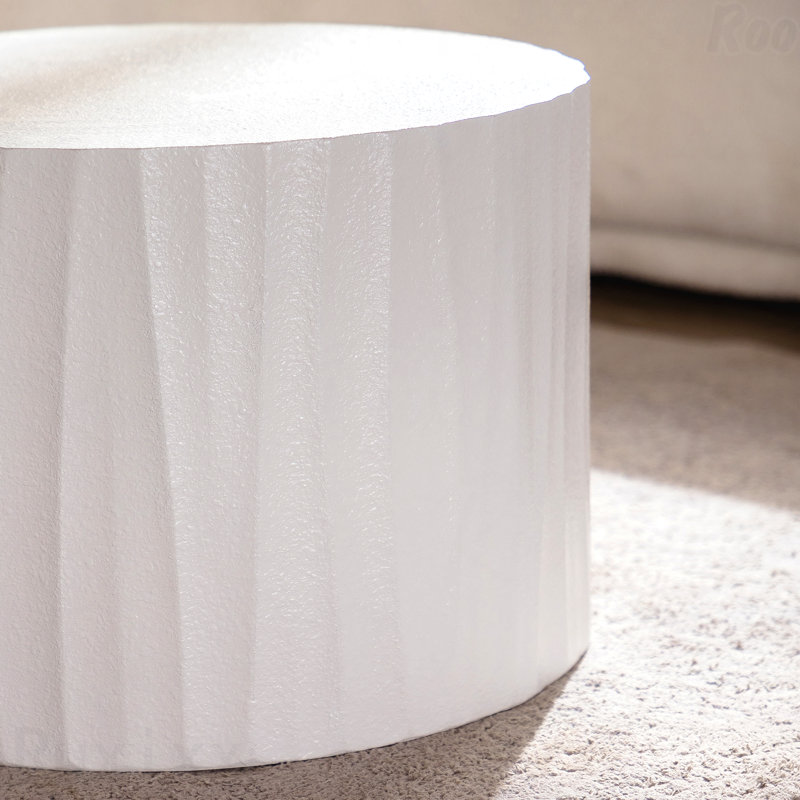 Table basse ronde avec 2 tables gigognes en bois pour salon et table d'appoint