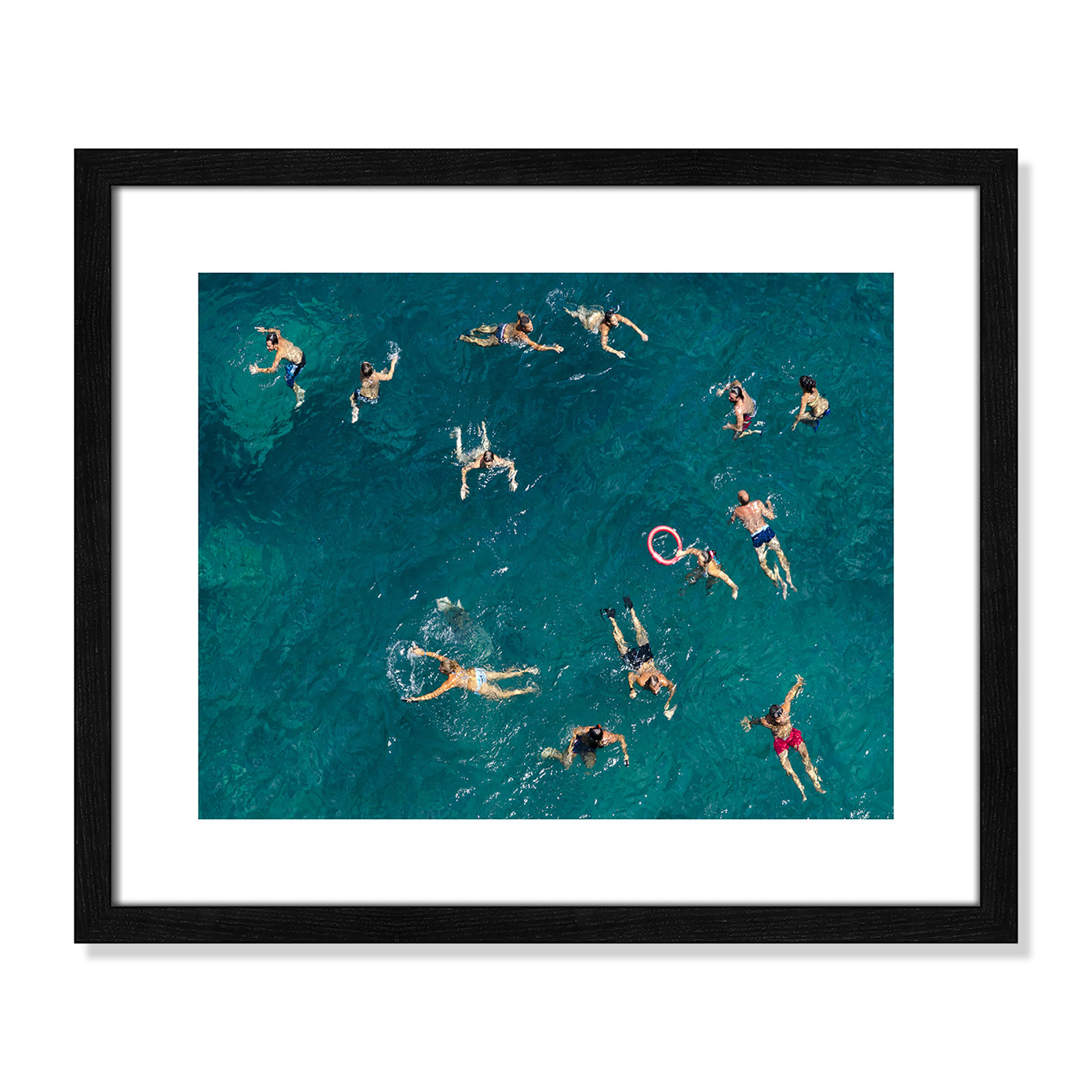 Norvell "Tonti" Print by Tonti, Black Wood Framed Paper, 16" H x 19" W x 0.75" D