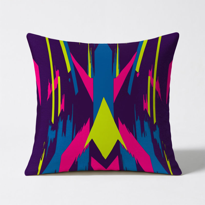 Warp Line Indoor And Outdoor Throw Pillow, Square 16"