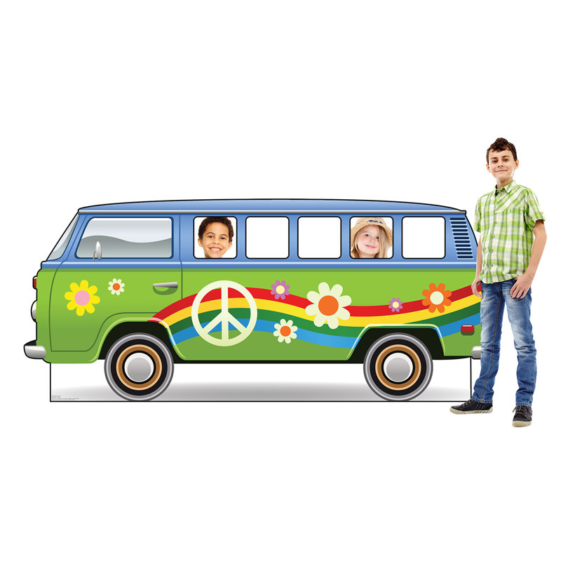 Accroche en carton à bus hippie