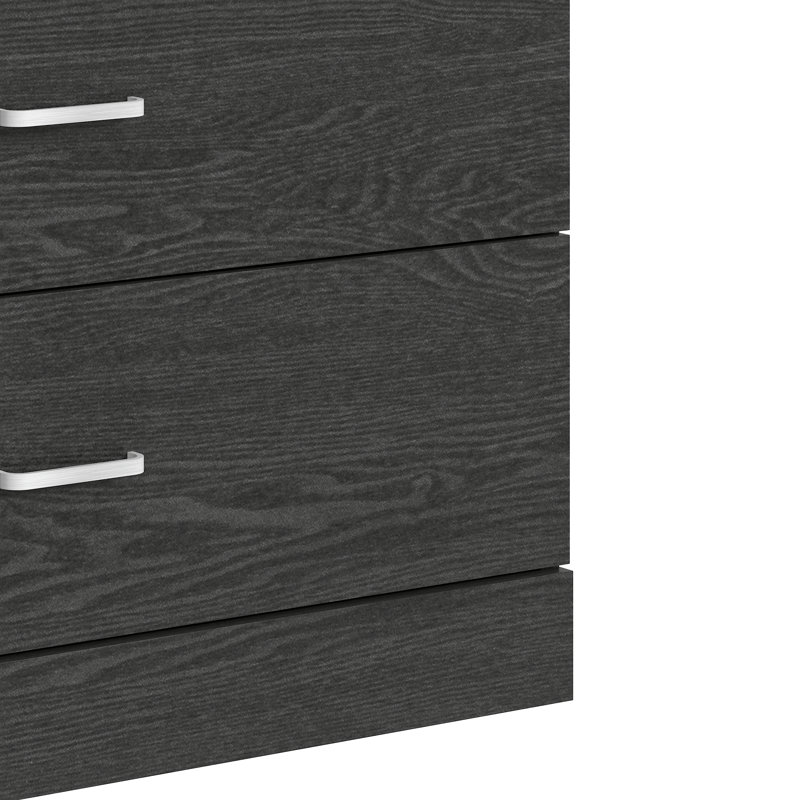 Commode 5 tiroirs Allyannah, Chêne gris foncé