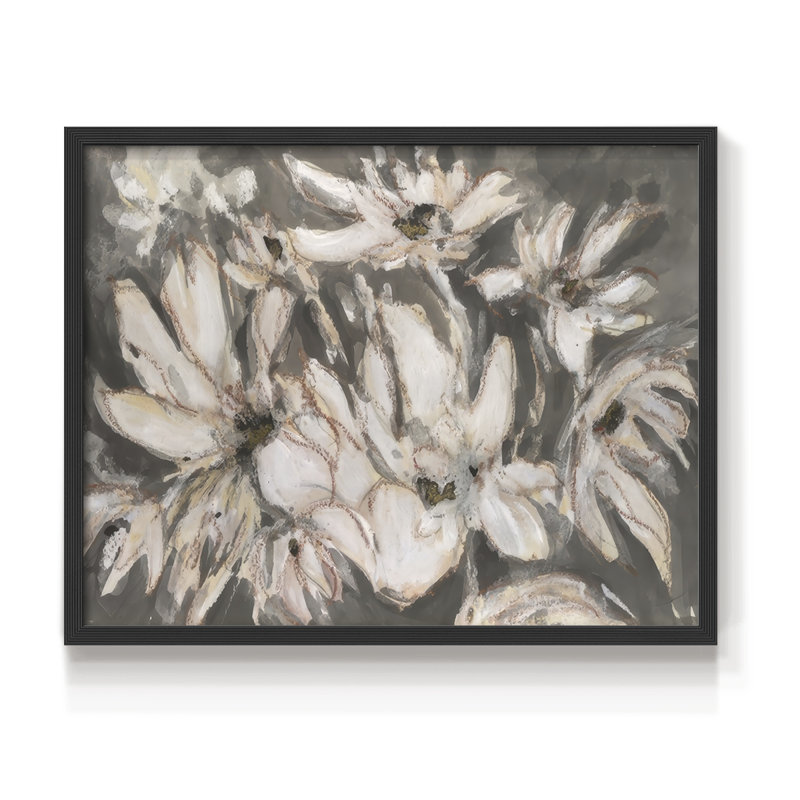 Magnolia embelli I - impression encadrée - réversible, H 11 po x l 14 po, Noir, noir, noir, noir