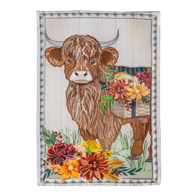 Drapeau de jardin Highland Cow Fall
