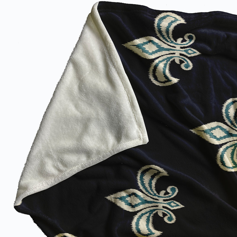 Dias Plain Weave / Muslin Throw Blanket, Navy