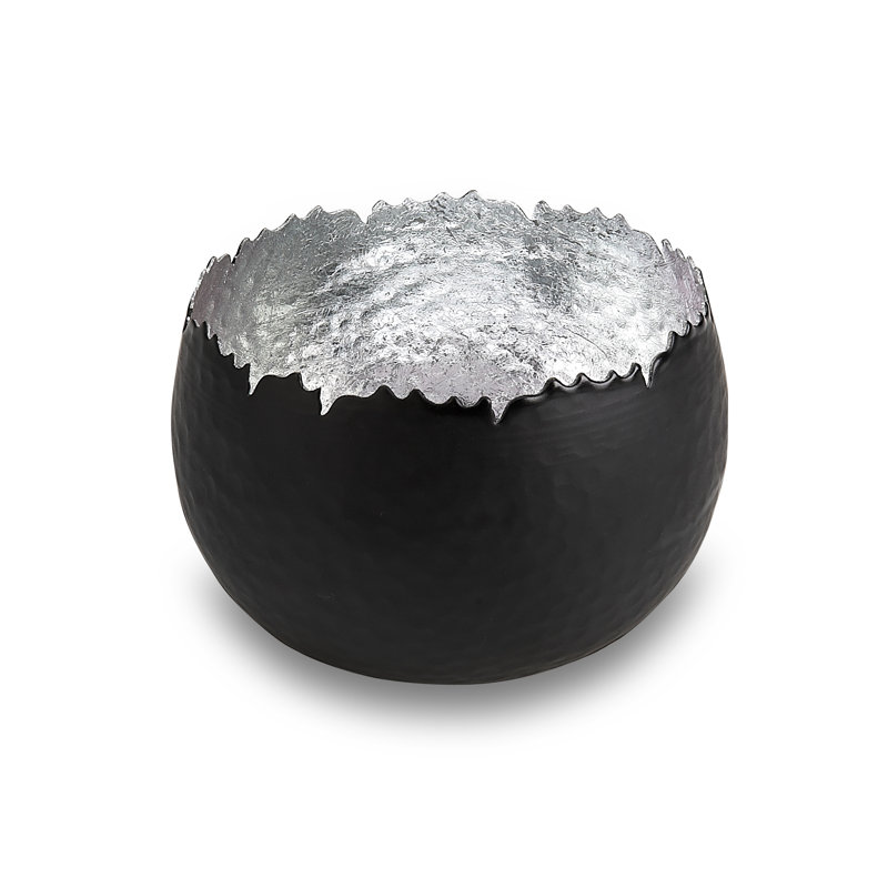 Bol décoratifs Amalfi, 3,5" H x 5,3" L x 5,3" D, argent