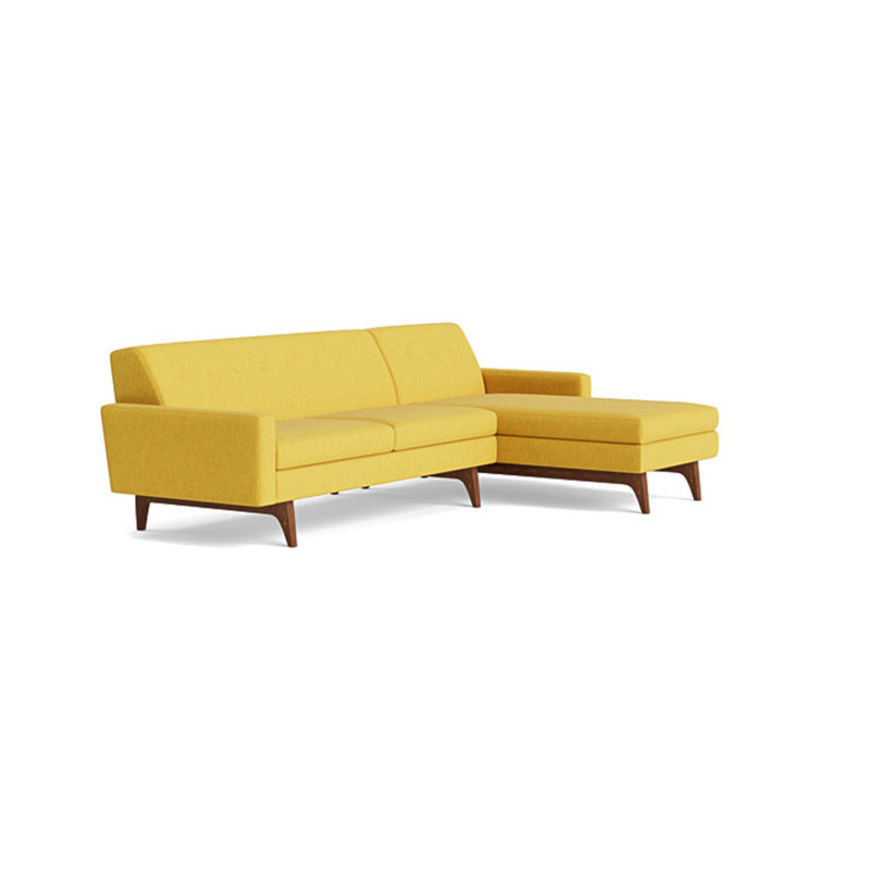 Tyler Chaise Sectional, Performance Weave - Onyx, Right Hand Facing