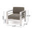Chaise de patio Elwyn avec coussins Sunbrella