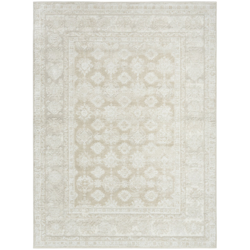 Leuchte 4' x 6' Ivory Beige Vintage Indoor Rug, Rectangle 4' x 6'