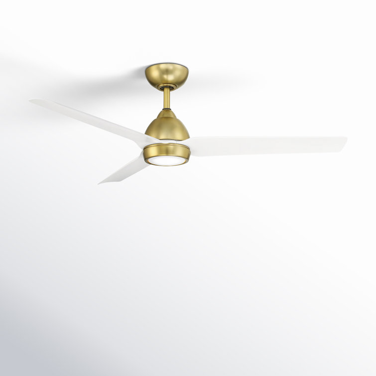 54" Mocha 3 - Blade Outdoor/Indoor Smart Propeller Ceiling Fan with Remote Control Included