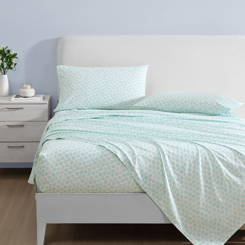 Ensemble de draps en percale de coton Percale Novelty Laura Ashley, Ensemble de draps pour lit double + 2 taies d'orei
