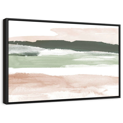 Abstrait «Pink Blush Landscape No. 2, reproduction sur toile»