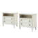 Amberlyn 27.2'' H Traditional  2-Drawer Nightstand with Built-In Outlets and Solid Wood Legs and Open Shelve (Set of 2)