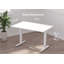 Bureau debout électrique en verre blanc de 48 pouces, hauteur réglable, bureau d'ordinateur à installation rapide, bureau debout-950665996
