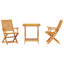 Set Of 2 Natural Wood Solid Acacia Wood 70 Cm Long Table