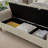 Upholstered Storage Bench With Rolled Armrest-1003306479