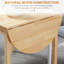 Jazzae Wood Kitchen Table, Drop Leaf Tables for Small Spaces, Folding Dining Table-1823863963-1823863960
