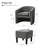 Yeomans Modern Upholstered Versatile Barrel Chair with Removable Leg Storage Ottoman-94813884