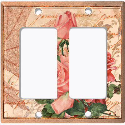 Patterned 2 - Gang Toggle Light Switch Standard Wall Plate