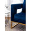 Fauteuil d'appoint contemporain rembourré, bleu-149088790