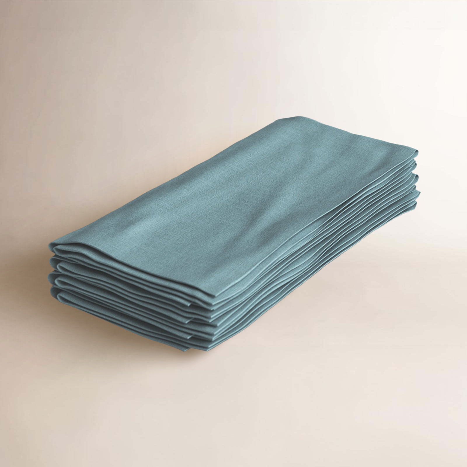 Alvia Reversible Linen Napkin, Light Blue