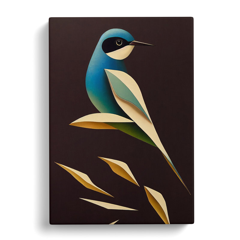 Macfoy Swallow Bird Orphism - Wrapped Canvas, 50cm H x 35cm W x 3cm D