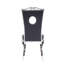 Chaise d’appoint rembourrée en noir Aikens