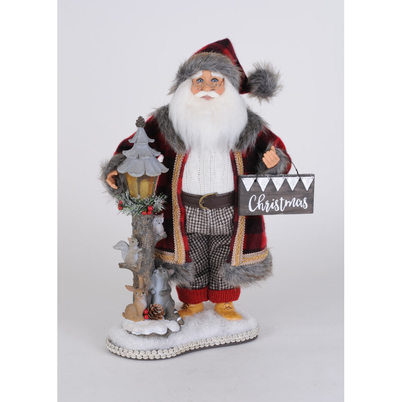 Lighted Forest Friends Santa