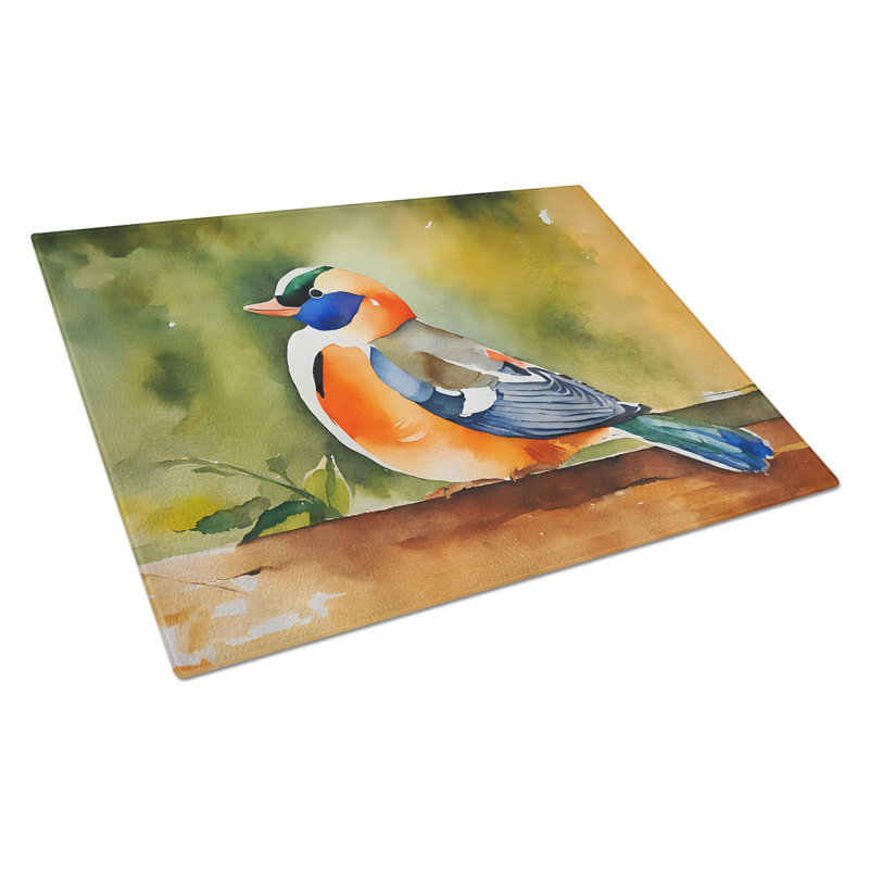 Planche à découper en verre Mandarin Duck