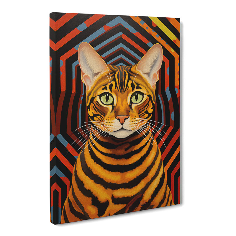 Bengal Cat Op - No Frame Print, 50cm H x 35cm W x 3cm D
