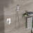 Dual Shower Head Kit - 16" Square Ceiling Mount System In With -Balanced Valve, Rainfall And Handheld, Easy Installation Noise Resistance 16 Inch & Cleanliness-127299587