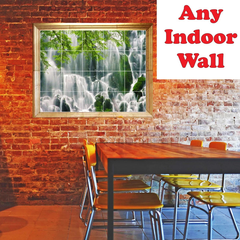 Rocks Photo 12'' x 12'' Satin Ceramic Decorative Mural