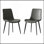 Chaises de salle à manger 2 pièces, chaises de cuisine et de salle à manger modernes, siège rembourré en similicuir et pieds robustes en métal