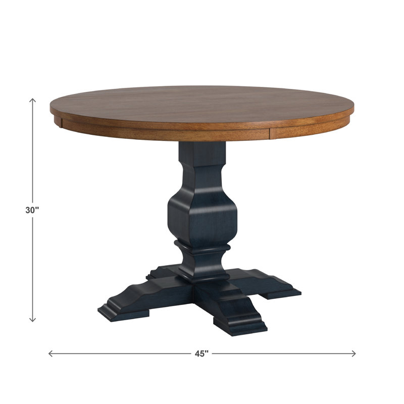 Table de salle à manger Marcotte, Denim antique