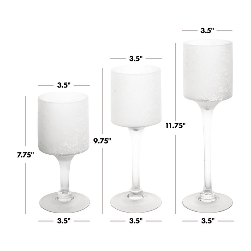 11.75'' H Glass, Frosted White
