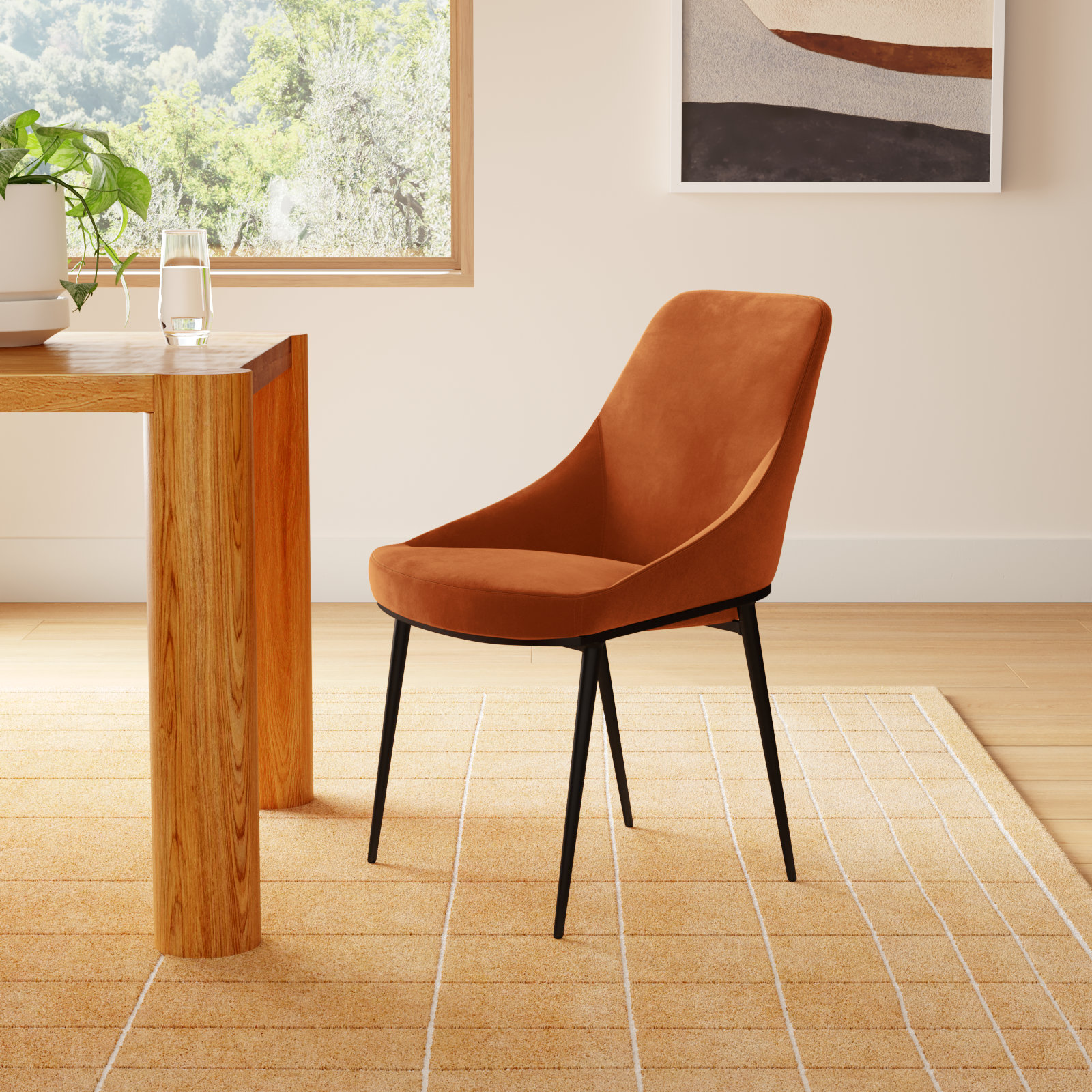 Halcyon Side Chair, Burnt Orange