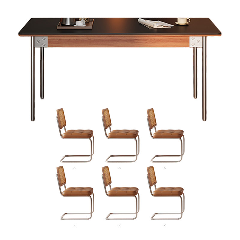 Table de salle à manger en bois massif de style médiéval, H 29,52 po x L 62,99 po x l 31,49 po 