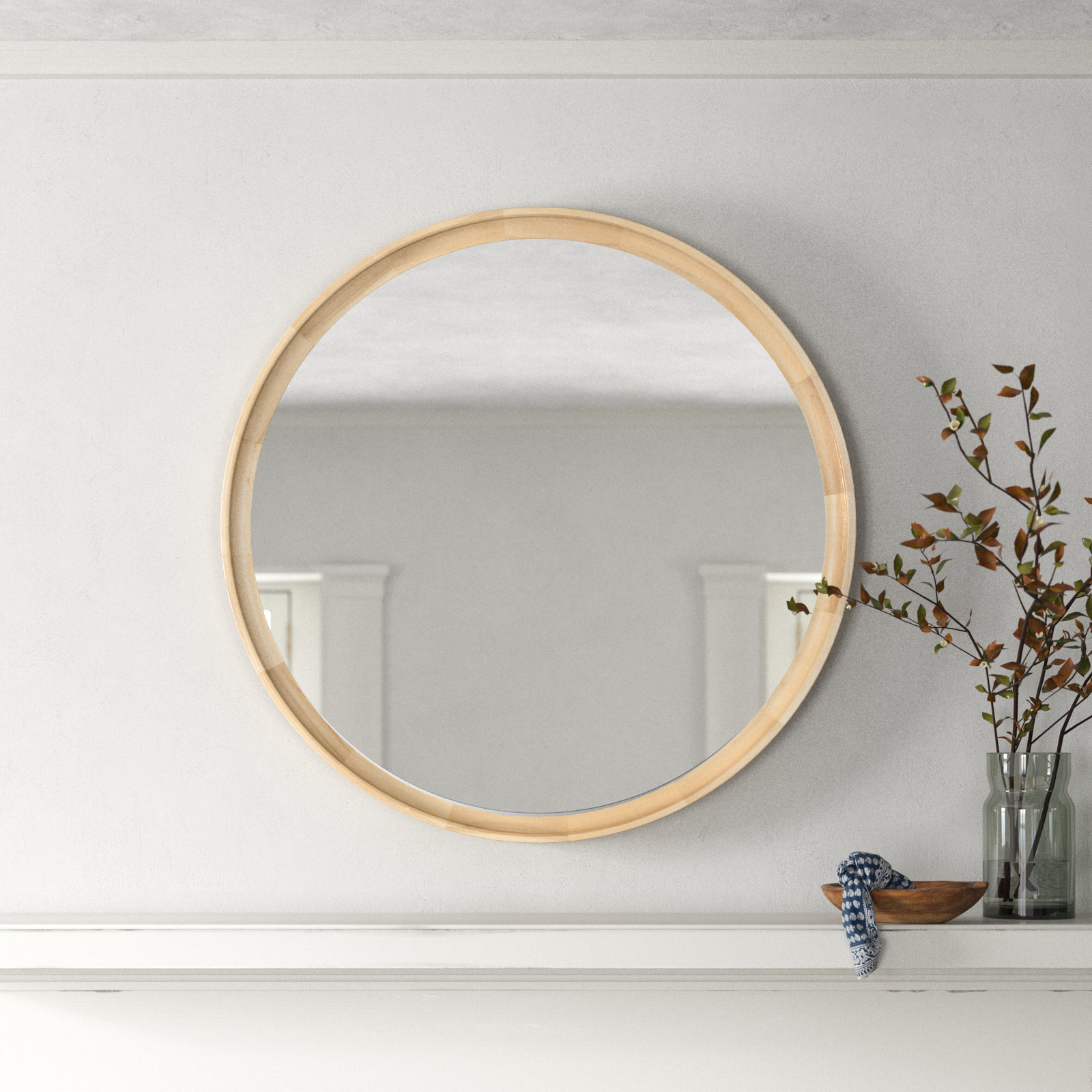 Zoie Accent Mirror, Natural, 34" x 34"