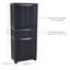 Armoire de rangement avec 2 tablettes réglables et tiroir central-2090530079