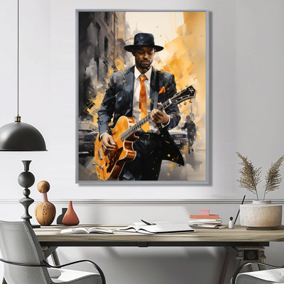 Dunluce jaune, noir, New York, Harlem Jazz I - art sur toile New York