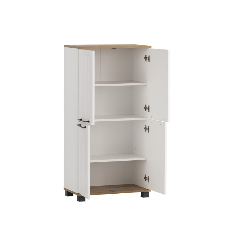 Alapaha Highboard in Country House, Matt white/Oak
