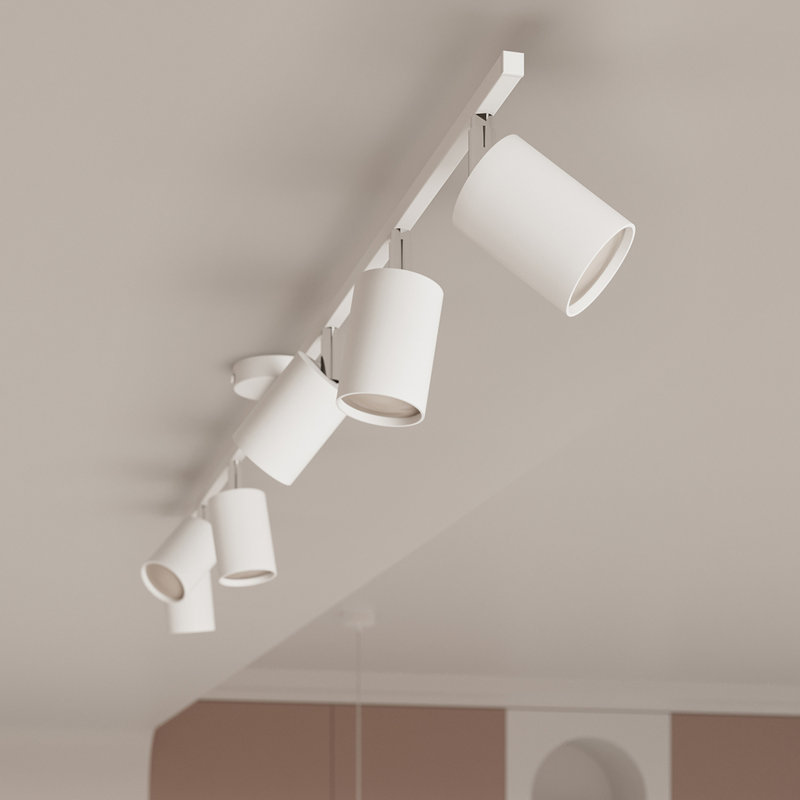 6 - Light Chandelier, White