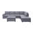120 Inch Linen 7 Seat Reversible Modular Sectional Sofa With Ottoman For Versatile Seating And Comfort