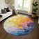 Premium Machine Washable Slesnick AMF1674 Abstract Rug