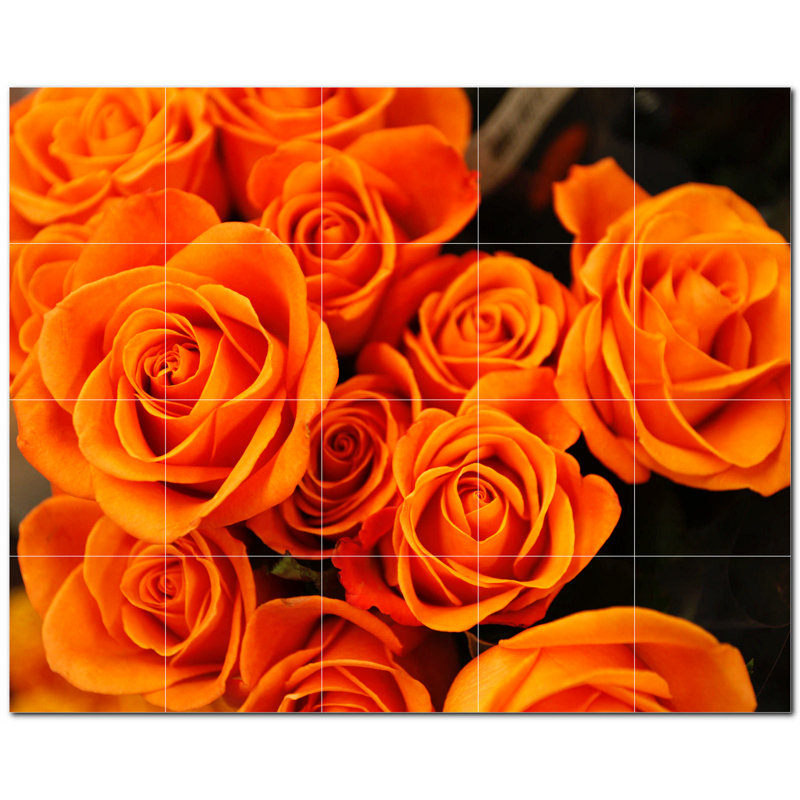 Murale décorative en céramique 4,25 po x 4,25 po