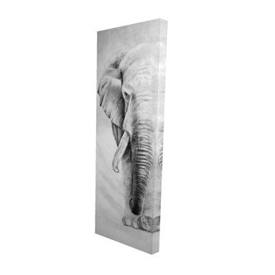 Grand éléphant - toile de salon grise pour la décoration intérieure