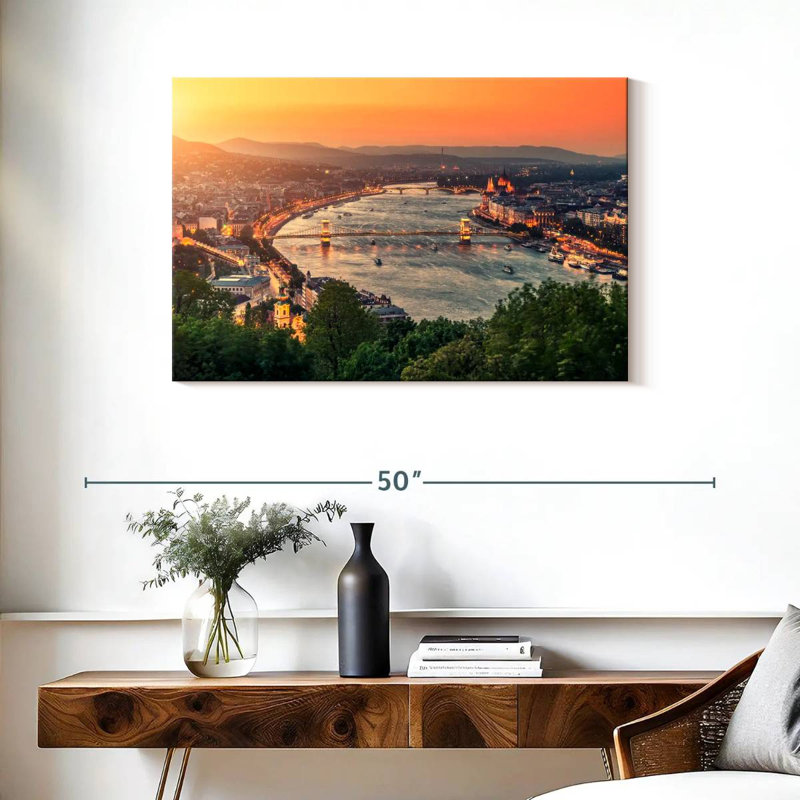 Nicci, paysage urbain de Budapest, H 24 po x l 36 po