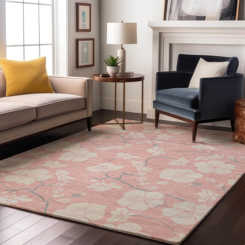 Tapis floral de qualité supérieure lavable à la machine Diskin AMF1032, Rectangle 10 pi x 14 pi