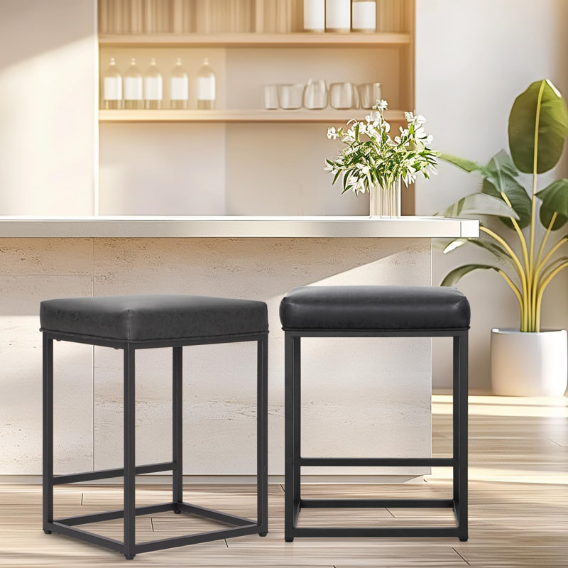 Counter Stool with Metal Frame